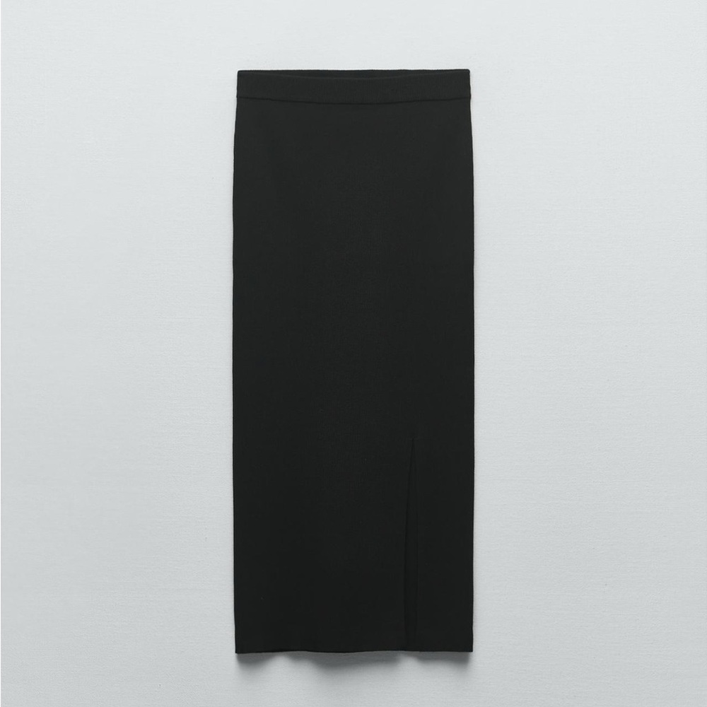 Zara rib knit midi skirt